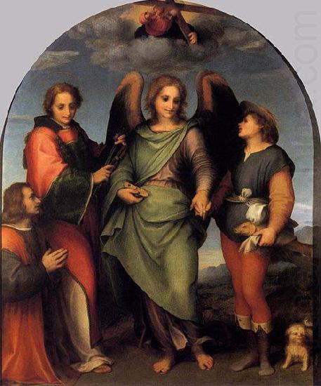 Tobias and the Angel with St Leonard and Donor, Andrea del Sarto